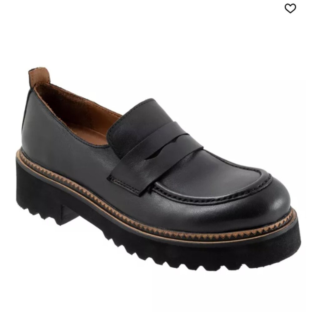 NWOT Bueno Annie Loafer EU 41 (US W10.5) Black Leather